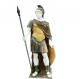 Classic greek stone man statue ,male marble sculpture with shield,China stone carving Sculpture supplier