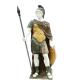 Classic greek stone man statue ,male marble sculpture with shield,China stone carving Sculpture supplier