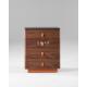 Contemporary Style Walnut Wooden 4 Chest Of Drawer