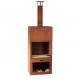 OEM ODM Outdoor Fireplace Corten Steel Chiminea 1500mm Height