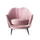 2018 new design custom made pink velvet single sofa chair