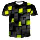 Stylish Polyester Fitness Sublimation Printing T Shirts Sun Wear Geometric Pattern