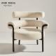 Sheepskin Fabric Single Seater Armchair Sofa Accent White Elegant 79.1cm