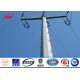 11.9m 16kn Load Electrical Power Pole 100% Welding Surface Galvanized  Treatment