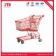Supermarket Metal Shopping Trolley Surface With Customized Logo