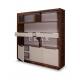 Wood Veneer Leather Designer Preferred Book Shelf Bookcase W001S26B