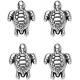 160pcs Antique Lovely Turtle Pendant Silver Bead Charms Fit Original Bracelet 9x7mm