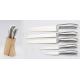 Full stainless steel 5PCS Kithen knife set  in wooden block food grade
