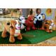 Lovely Walking Stuffed Toys On Animals Shopping Mall Plush Animal Rides for Kids Riding