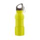 500ml yellow aluminum portable sports water bottle with carabiner