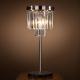 D260*H540mm Modern Crystal Table Lamps For Bedroom Chrome Finished