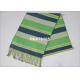 Army Green And Blue Boy Woven Silk Striped Scarf Of Spring