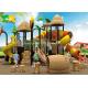 Kindergarten Plastic Playground Slide Safety Ensured Attractive Large Size
