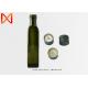 Dark Green Glass Olive Oil Pourer , Olive Oil Glass Bottle Dispenser Anti Shock