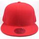 Red Blank Cotton / Acrylic Snapback Baseball Caps With Round Visor Hand Printing