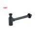 Matt Black Siphon Bathroom OEM Lavatory Sink Drains For Wash Basin Zinc Bottle Trap