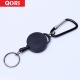 Deyi Badge ReelRetractable Keychain Heavy Duty Carabiner Badge Holder Tactical ID Coated Steel