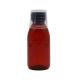 120mL Amber Oval Prescription Bottle Child Safety Cap PET Material for Maple Syrup