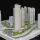 Residential Commercial Miniature Building Models 3D Skyscraper Aedas 1:600