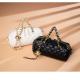 Quilted Leather Chain Strap Bags 20cm 9.5cm 10cm Moderate Hardness