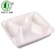 Recyclable Akeaway Bagasse Pulp Eco Friendly 5 Compartment Serving Lunch Trays