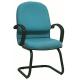 Metal Tube Colorful Fabric Office Chairs No Wheels With PP Cover Stylish