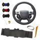 Sewing Car Black DIY Genuine Leather Steering Wheel Cover For Ford Focus 3 Escape C-MAX 2011 2012 2013 2014 2015 2016 2017 2018