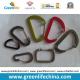 High quality flat aluminum hooks standard D shape colorful carabiners factory price