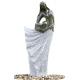 Classical Black Marble Statue Water Fountains In Fiberglass Material