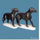 Black Marble Stone Carving Sculpture Dog , Carved Stone Animal Figures