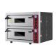 Electric Pizza Baking Oven 9kW Marble/Stainless Steel Base Commercial Bakery Equipment