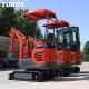 Municipal Works Diesel Mini Hydraulic Excavator With Max. Digging Height 2490mm