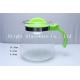 Fashion clear glass water bottle, glass tea pot with handle in home