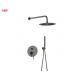 Gun Metal Classical Shower Faucets Rainshower Concealed In Wall