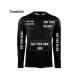 Long Sleeve Cotton/Polyester Black Custom T Shirts for Breathable Pit Crew Sportswear