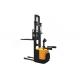 1500kg Electric Pallet Stacker Stand Type With Triplex Mast 4.5m Max Lift Height