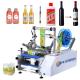 Adhesive Sticker Round Bottle Labeling Machine for Case Packaging Semi Automatic