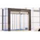 Brown Door Frame Commercial Automatic Sliding Doors With Maintenance Free Motor