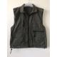 Fishing vest 033 no hood in taslan fabric, olive green color, water proof, quick dry, S-3XL