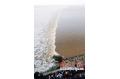 Hundreds of Thousands of Tourists watched the Qiantang River Tidal Bore