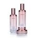 60g 100ml 120ml Pink Transparent Gradient Glass Bottle Skincare Set Packaging