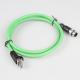 Green Camera Industrial Ethernet Cable M12 4Pin To RJ45 Gigabit Stable