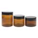 Amber Color Plastic Cosmetic Jar Non Leaking For 100ml Cream