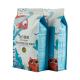 Moisture Proof  120 Microns Cat Food Blue Bags Recyclable 8 Side Seal Bags