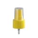 Yellow Ribbed Fine Mist Sprayer OEM ODM Non Spill For Bottle