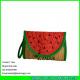 LUDA cute watermelon handbags for girls handmade paper straw clutch bag