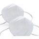 White Foldable Face Mask Non Woven Customized Size Hypoallergenic Low Resistance To Breathing