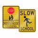 2mm Hexagon Reflective Traffic Signs Road Safety Mandatory Sign