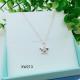 925 Sterling Silver Star Moon CZ Charm Choker collarbone chain necklace  WX213