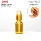 10ml 20ml 30ml 50ml Electroplate Gold Color Luxury Cosmetic Packaging Glass Dropper Bottles for serm Essential oil use